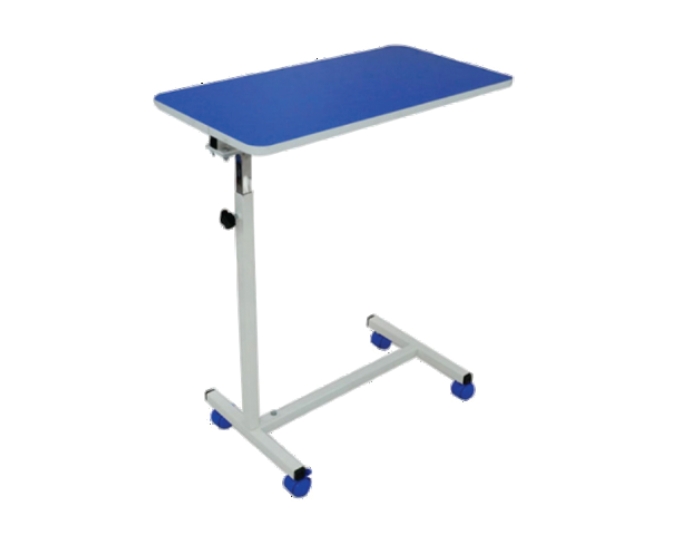 Adjustable Cardiac Overbed Table with Gear Handle and Castors