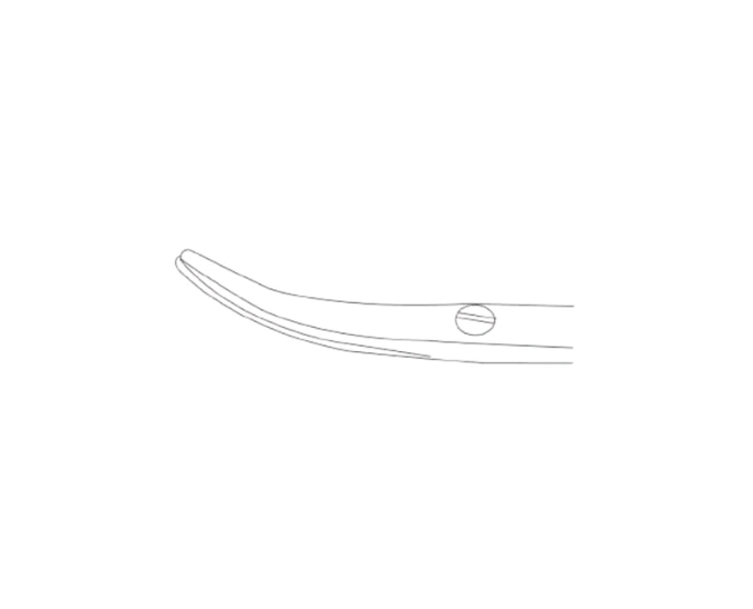 DeBakey Deep Curved Valve Cutting Scissors with Tungsten Carbide Jaws