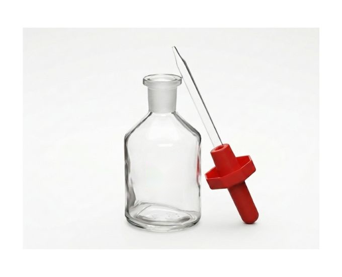 Dropping Bottles Neutral Hard Glass with Screw Cap & Rubber Teat