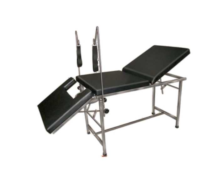 Examination Couch with Storage Cabinets and Gas Spring Headrest