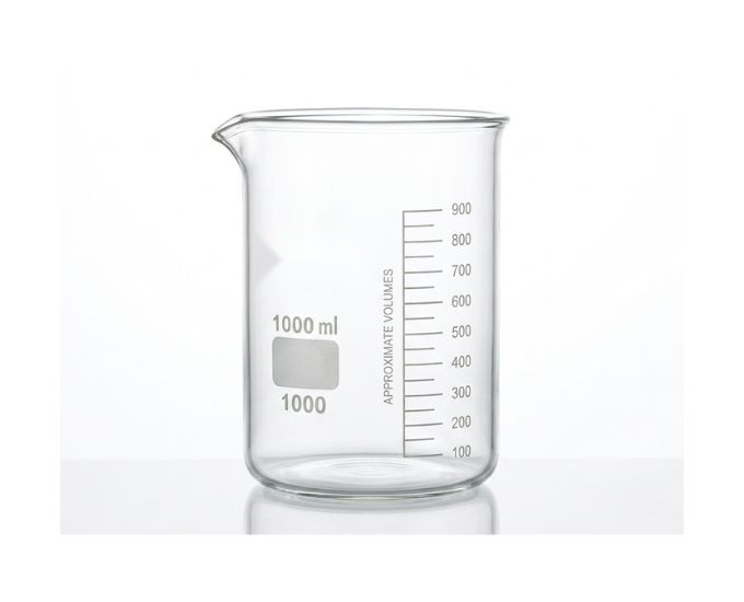 Laboratory Tall Form Beaker without Spout for Heating and Mixing Applications