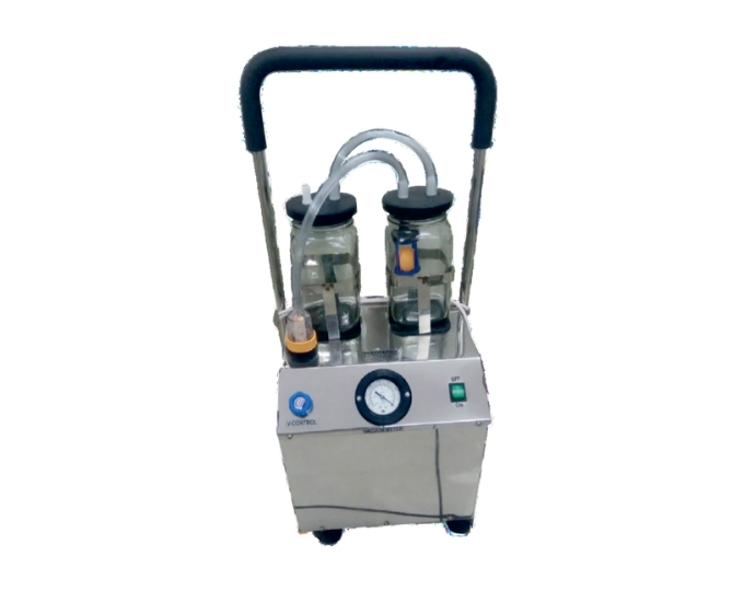 Twin Bottle Suction Machine with Vacuum Gauge and Oil Immersed Pump