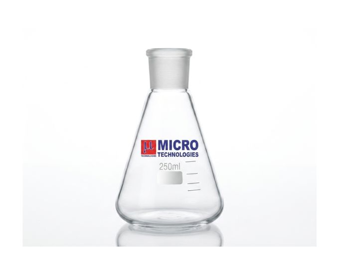 Erlenmeyer Conical Flask with Interchangeable Joint for Laboratory Mixing and Heating