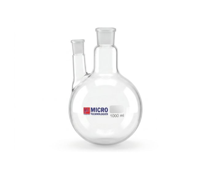 Two Neck Round Bottom Flask with Parallel Joints for Distillation and Reaction Systems